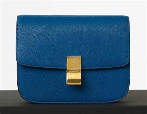 celine box pale blue|Celine pursebop box bag.